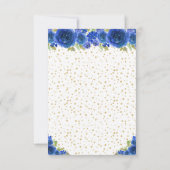 Cartons Réponse Blue Floral Blonde cheveux Princess Sweet sixteen (Dos)