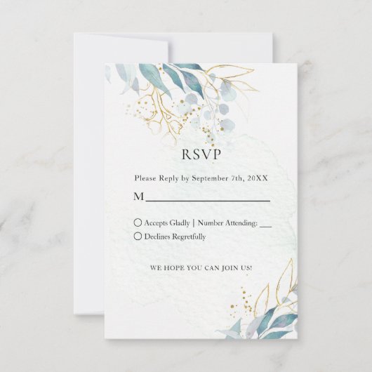 Cartons Réponse Blue Gold (Devant)