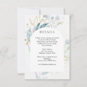 Cartons Réponse Blue Gold (Imiter) Collection de Mariages blancs R (Devant)