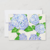 Cartons Réponse Blue Hydrangea dentelle Floral Formal Élégant Mari (Dos)