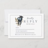 Cartons Réponse Blue Laurel Tooth Graduation Party (Devant)