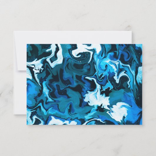 Cartons Réponse Blue Marble Star de David Custom Bar Bat mitzvah (Dos)