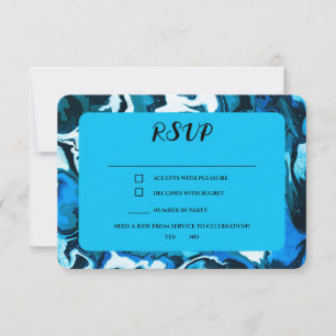 Cartons Réponse Blue Marble Star de David Custom Bar Bat mitzvah