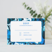 Cartons Réponse Blue Marble Star de David Custom Bar Bat mitzvah (Debout devant)