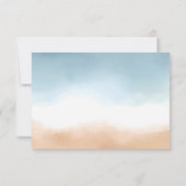 Cartons Réponse Blue Ocean Beach Shore Sand Mariage (Dos)
