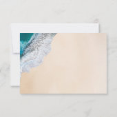 Cartons Réponse Blue Ocean Waves Plage tropicale Mariage (Dos)