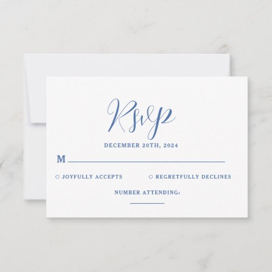 Cartons Réponse Blue Santorini Grèce Destination Mariage (Devant)