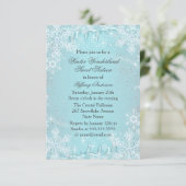 Cartons Réponse Blue Snowflake Winter Wonderland Sweet 16 Invitati (Debout devant)