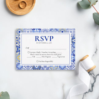 Cartons Réponse Blue Talavera Fiesta : Un Mariage mexicain espagno