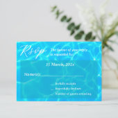 Cartons Réponse Blue Water Beach & Destination Wedding Ocean Theme (Debout devant)