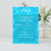 Cartons Réponse Blue Water Beach & Destination Wedding Ocean Theme (Debout devant)