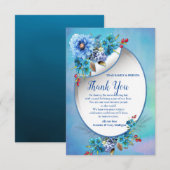 Cartons Réponse Blues de Cornflower en aquarelle (Devant / Derrière)