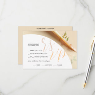 Cartons Réponse Blush Boho Floral Rose Watercolor Budget