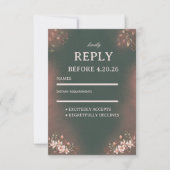 Cartons Réponse Blush Botanique Romantique Vert (Devant)