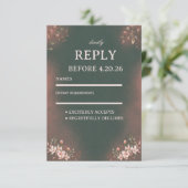 Cartons Réponse Blush Botanique Romantique Vert (Debout devant)