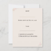 Cartons Réponse Blush Floral design de luxe (Devant)