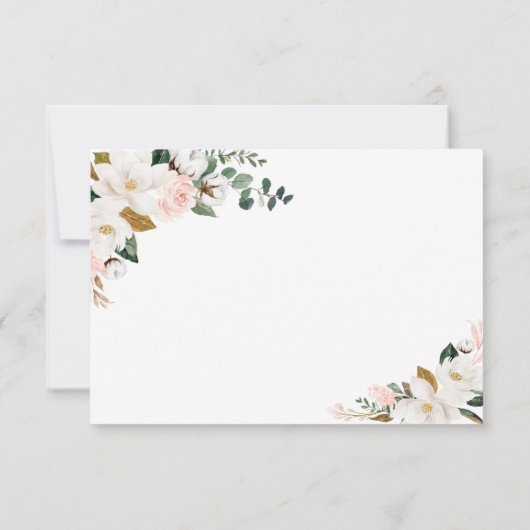 Cartons Réponse Blush Meice Choice Gold et White Magnolia Mariage (Dos)