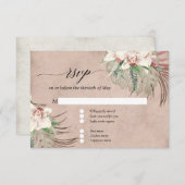 Cartons Réponse Blush Orchidée Blanche Florale Tropicale Végétatio (Devant / Derrière)