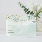 Cartons Réponse Bohème vert folaige or Cadre géométrique (Debout devant)