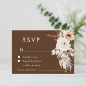 Cartons Réponse Bohemian Terracotta Mariage d'été et d'automne (Debout devant)