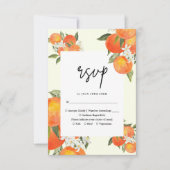 Cartons Réponse Boho Abstract Sketchy Orange Garden Wedding (Devant)
