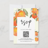 Cartons Réponse Boho Abstract Sketchy Orange Garden Wedding (Devant)