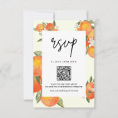 Cartons Réponse Boho Abstract Sketchy Orange Garden Wedding (Devant)