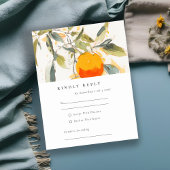 Cartons Réponse Boho Abstrait Sketchy Orange Garden Mariage