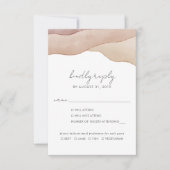 Cartons Réponse Boho Aquarelle Abstrait Mariage de choix de repas (Devant)