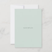 Cartons Réponse Boho Aquarelle Eucalyptus Feuille Mariage vert (Dos)