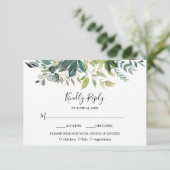 Cartons Réponse Boho Aquarelle rose Blush Flowers Mariage (Debout devant)