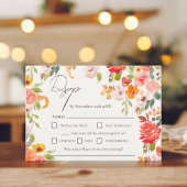 Cartons Réponse Boho automne floral rustique tout en un mariage