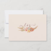 Cartons Réponse Boho Blanc Fleurs Tropicales Palmier Herbe de la P (Dos)