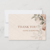 Cartons Réponse Boho Botanical Details Rustic Terracotta Thank You (Devant)