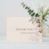 Cartons Réponse Boho Botanical Details Rustic Terracotta Thank You (Debout devant)
