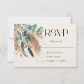 Cartons Réponse Boho Botanique Eucalyptus Vert Pampas Grass (Devant)