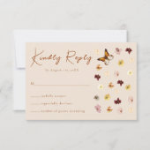 Cartons Réponse Boho Burnt Orange Fleur sauvage (Devant)