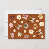 Cartons Réponse Boho Burnt Orange Fleur sauvage (Dos)