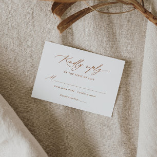 Cartons Réponse Boho Burnt Orange Mariage