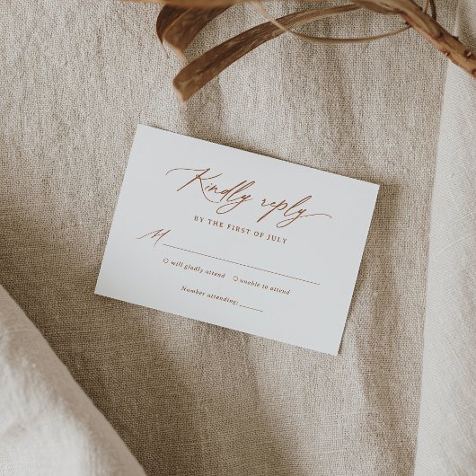 Cartons Réponse Boho Burnt Orange Mariage