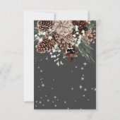 Cartons Réponse Boho Charcoal Pine Winter Sparkings Trois Dîners (Dos)