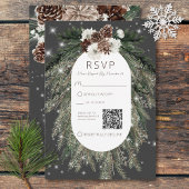 Cartons Réponse Boho Charcoal Pine Winter Sparkle QR Code