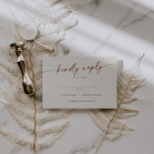 Cartons Réponse Boho Chic Bohemian Cream Simple Mariage