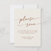 Cartons Réponse Boho Chic Bohemian Cream Taupe QR Détails du code (Devant)