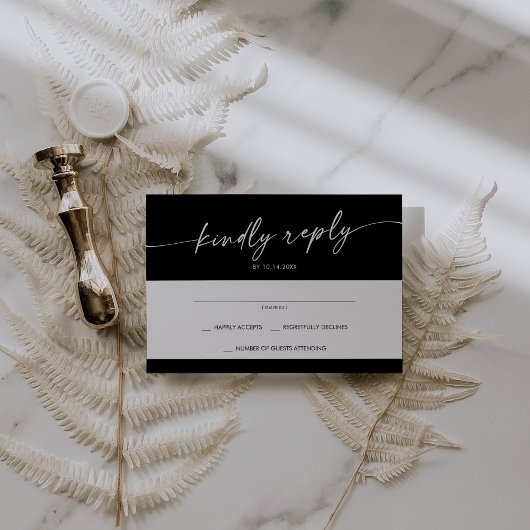 Cartons Réponse Boho Chic COULEUR ÉDITABLE Simple Mariage