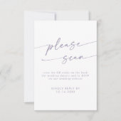 Cartons Réponse Boho Chic Dusty Purple Détails du code QR (Devant)