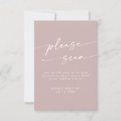 Cartons Réponse Boho Chic Dusty Rose rose QR Détails du code (Devant)