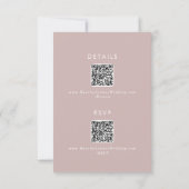 Cartons Réponse Boho Chic Dusty Rose rose QR Détails du code (Dos)