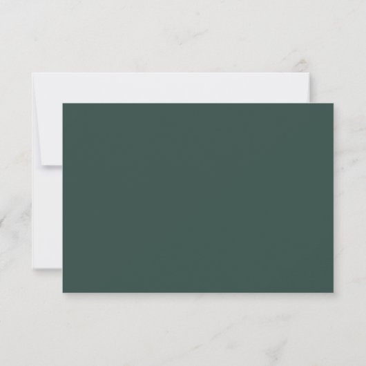 Cartons Réponse Boho Chic Emerald Green Mail In et QR Code (Dos)