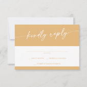 Cartons Réponse Boho Chic Jaune Marigold Simple Mariage (Devant)